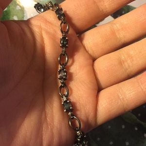 oxidized sterling mystic topaz bracelet